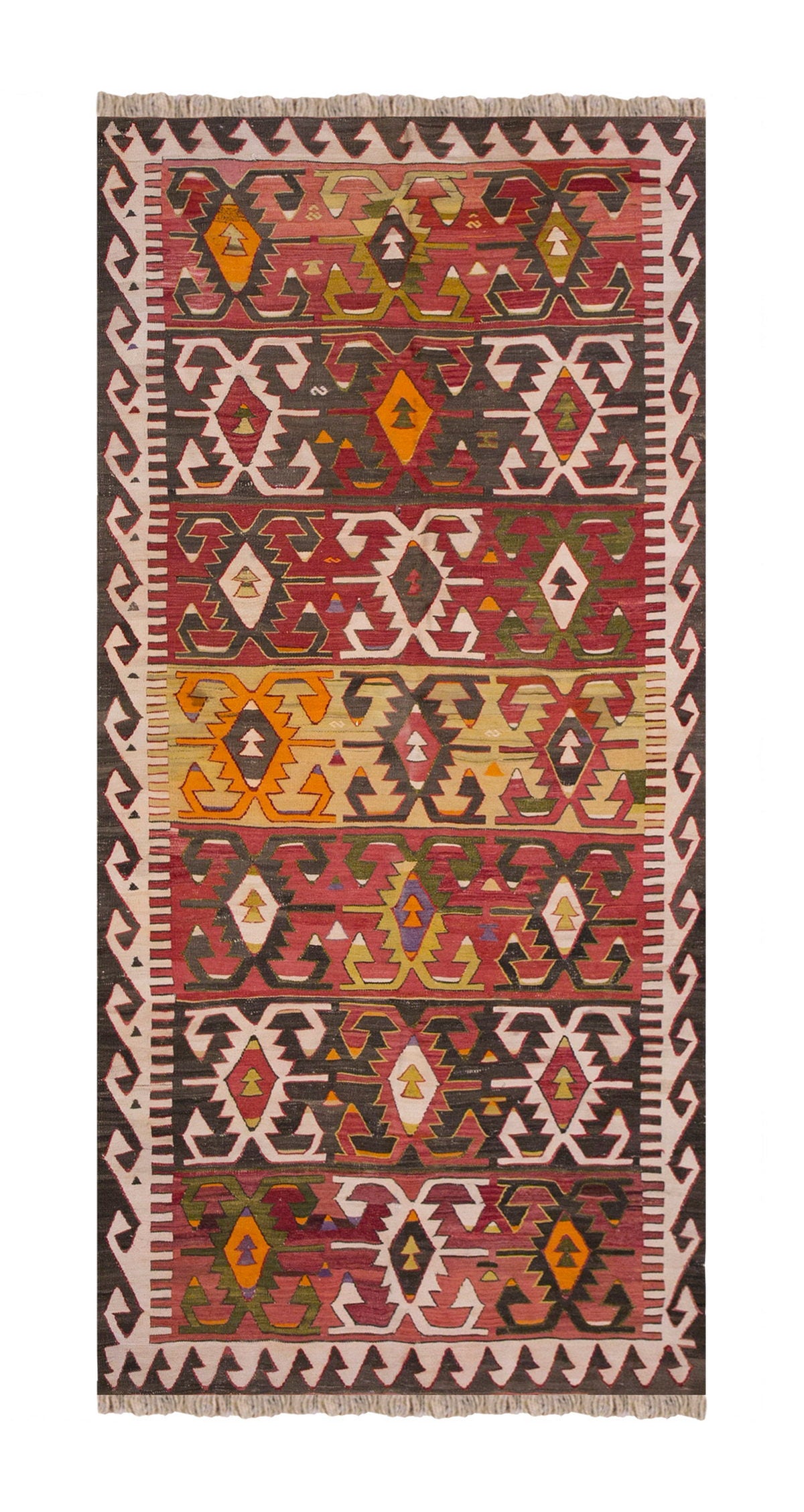 Vintage Turkish Rug, 4.5 x 8.11 ft Rug, 135 x 272 cm
