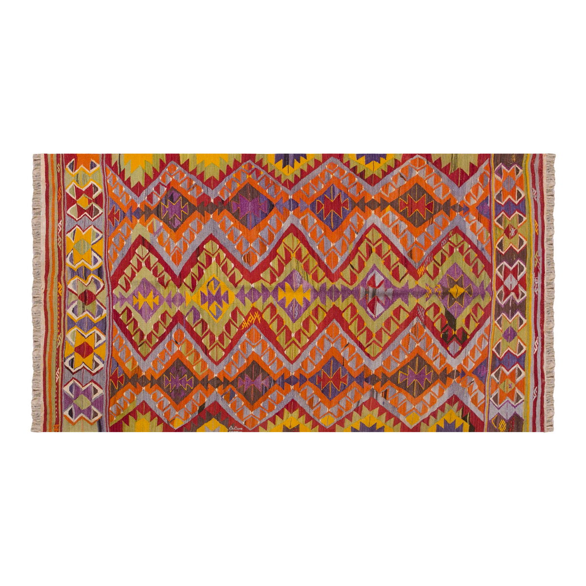 Vintage Turkish Rug, 4.5 x 8.6 ft, 135 x 260 cm