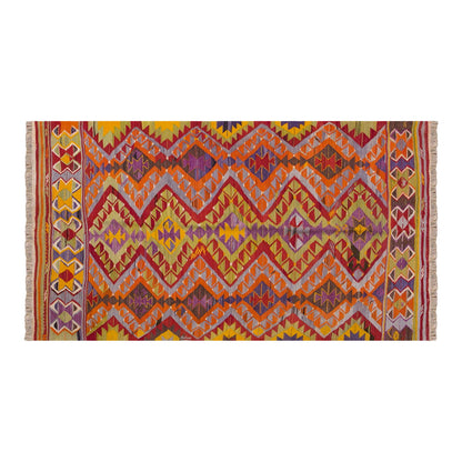 Vintage Turkish Rug, 4.5 x 8.6 ft, 135 x 260 cm
