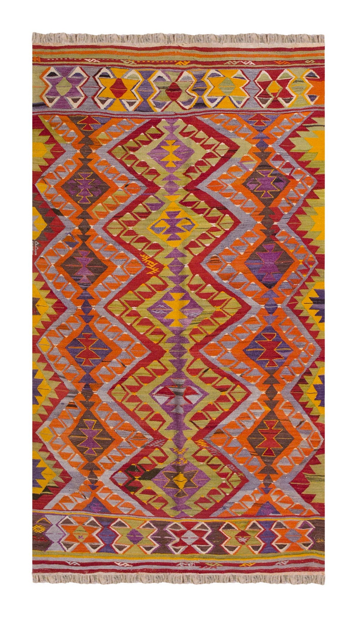 Vintage Turkish Rug, 4.5 x 8.6 ft, 135 x 260 cm