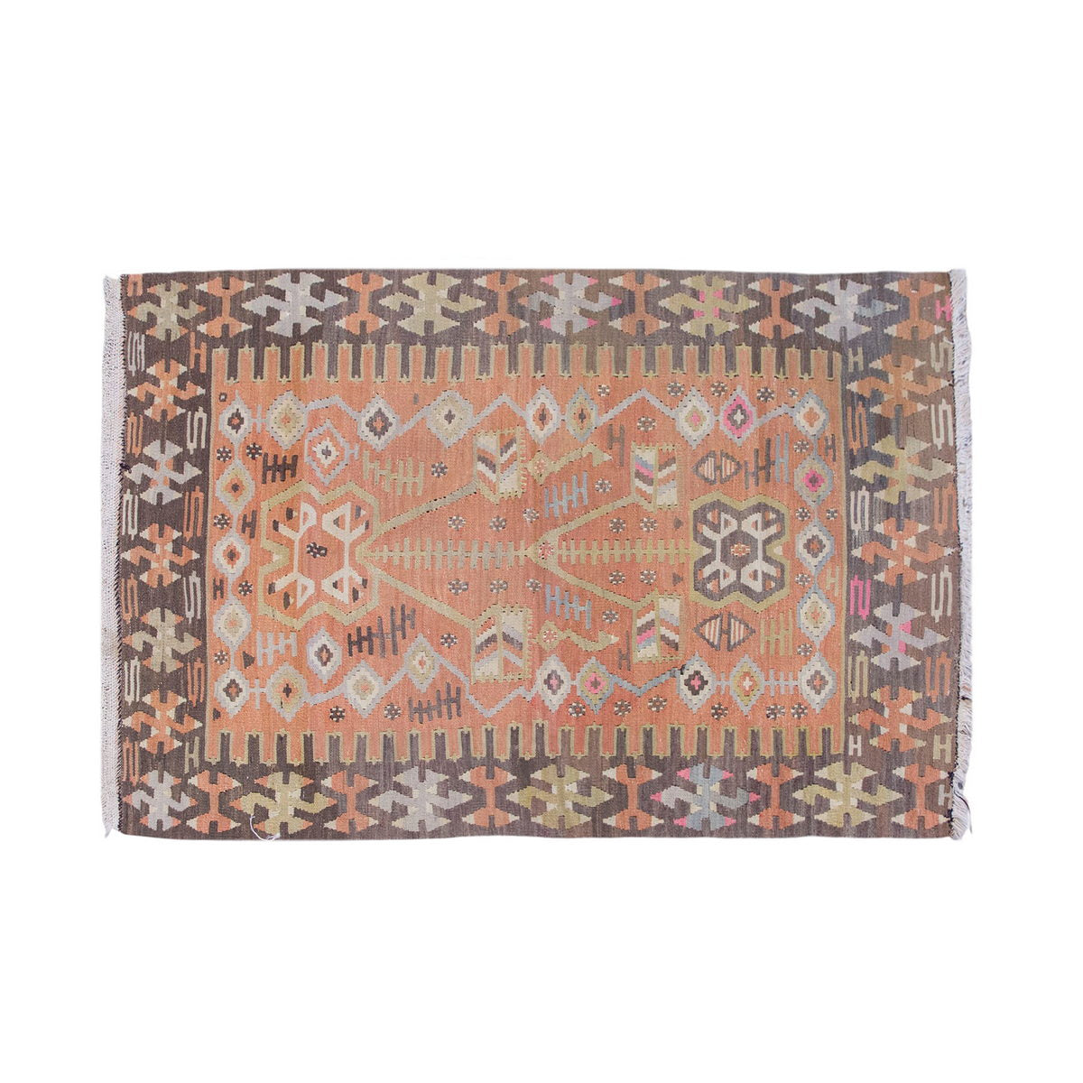 Vintage Turkish Rug, 4.6 x 2.10 ft Rug, 139 x 87 cm