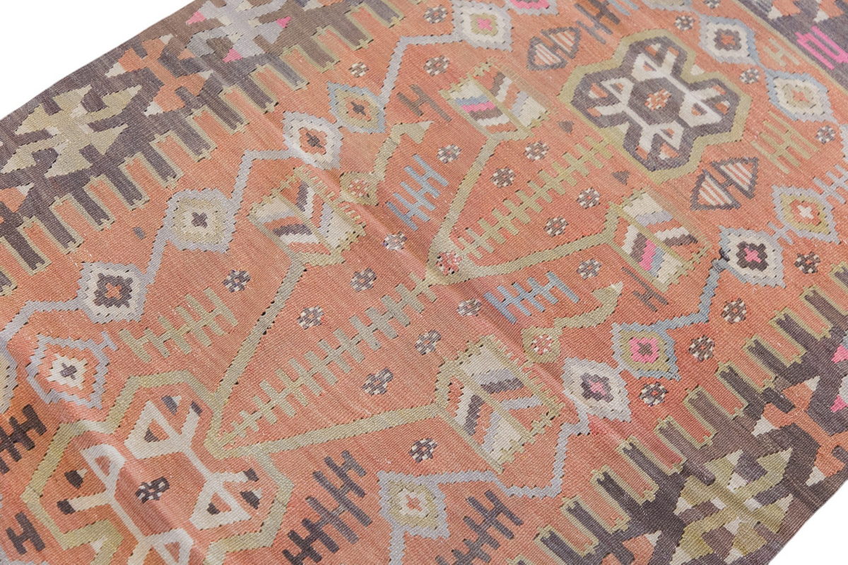 Vintage Turkish Rug, 4.6 x 2.10 ft Rug, 139 x 87 cm