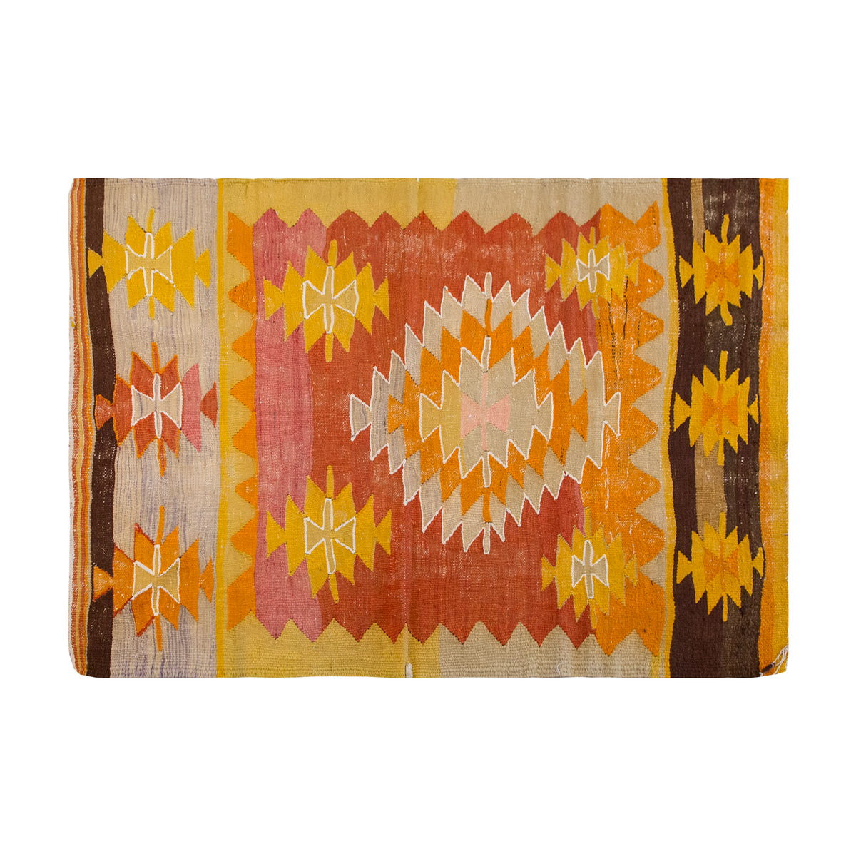 Vintage Turkish Rug, 4.6 x 3 ft Rug, 138 x 93 cm
