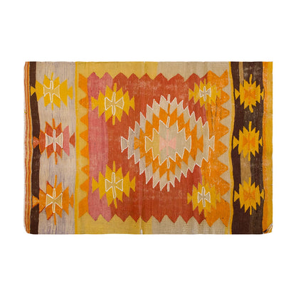 Vintage Turkish Rug, 4.6 x 3 ft Rug, 138 x 93 cm