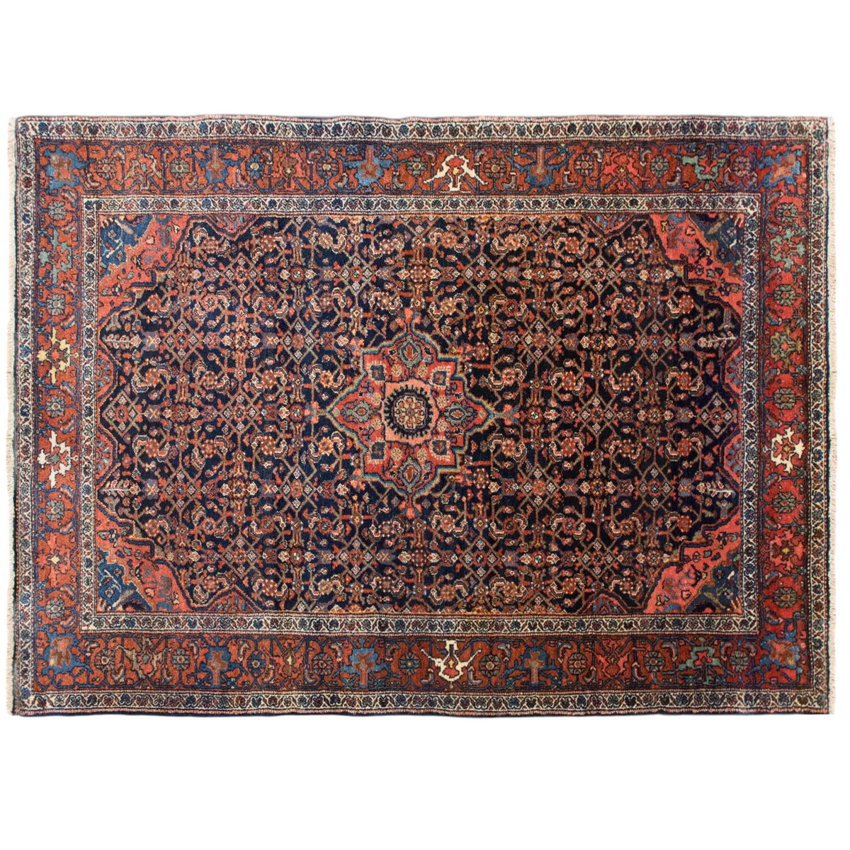 Vintage Turkish Rug, 4.6 x 6.3 feet / 140 x 191 cm