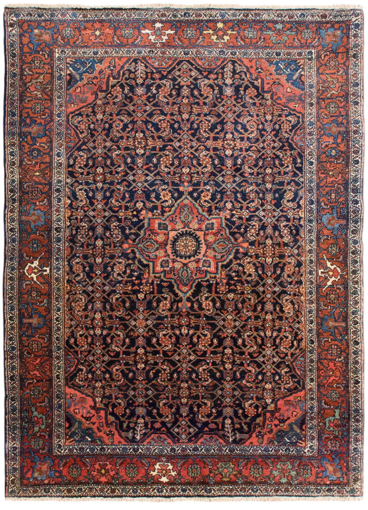 Vintage Turkish Rug, 4.6 x 6.3 feet / 140 x 191 cm