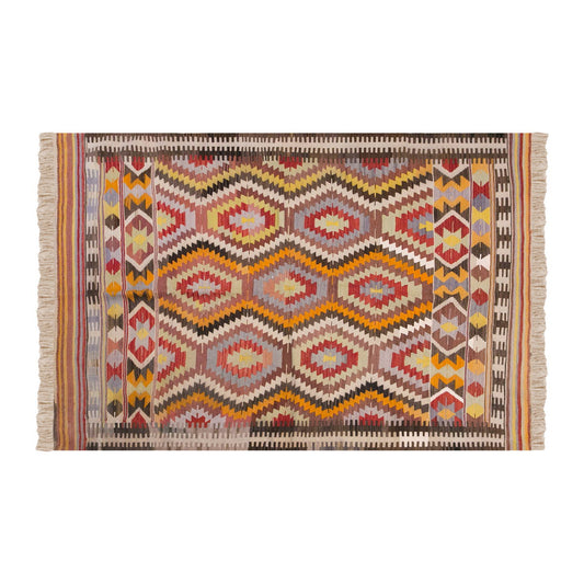 Vintage Turkish Rug, 4.6 x 6.4 ft Rug, 138 x 194 cm