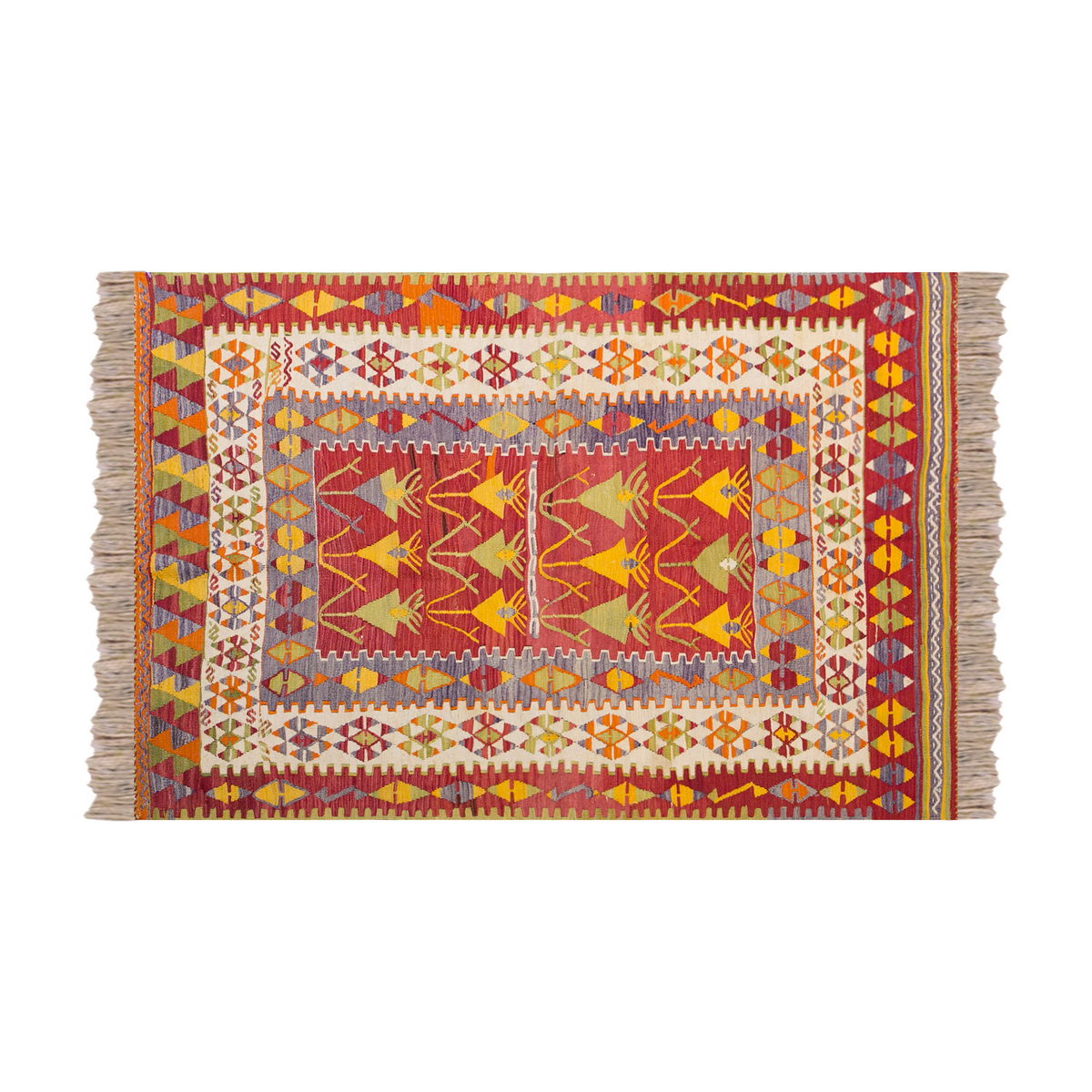Vintage Turkish Rug, 4.6 x 6.5 ft Rug, 139 x 198 cm