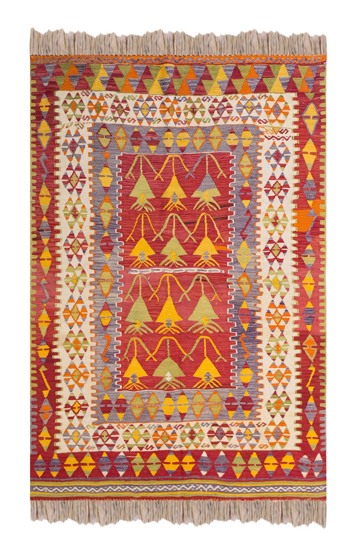 Vintage Turkish Rug, 4.6 x 6.5 ft Rug, 139 x 198 cm