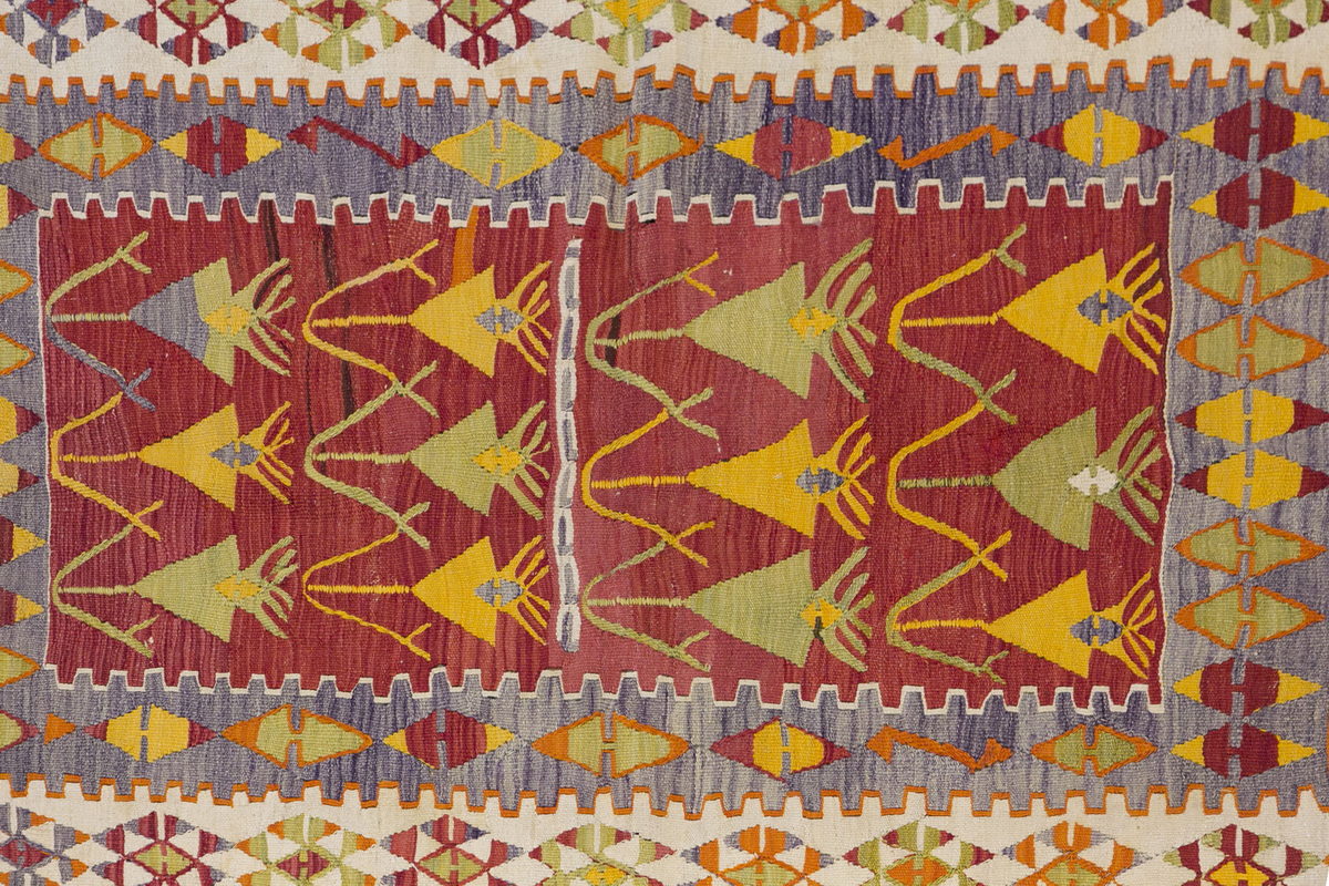 Vintage Turkish Rug, 4.6 x 6.5 ft Rug, 139 x 198 cm