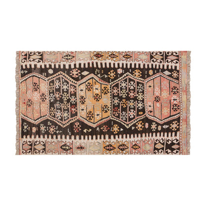 Vintage Turkish Rug, 4.6 x 7.1 ft, 138 x 218 cm