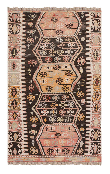 Vintage Turkish Rug, 4.6 x 7.1 ft, 138 x 218 cm