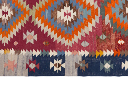 Vintage Turkish Rug, 4.6 x 8.7 ft, 138 x 262 cm