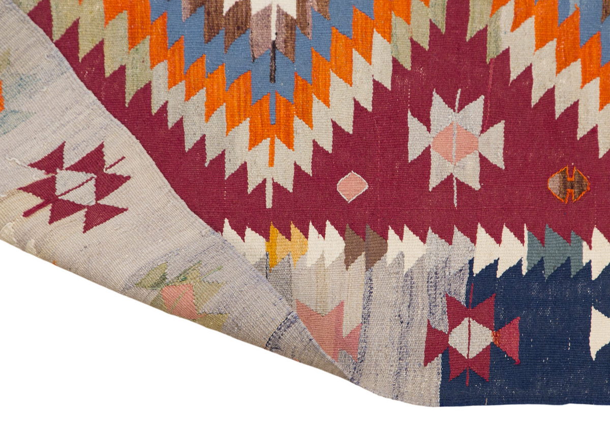 Vintage Turkish Rug, 4.6 x 8.7 ft, 138 x 262 cm