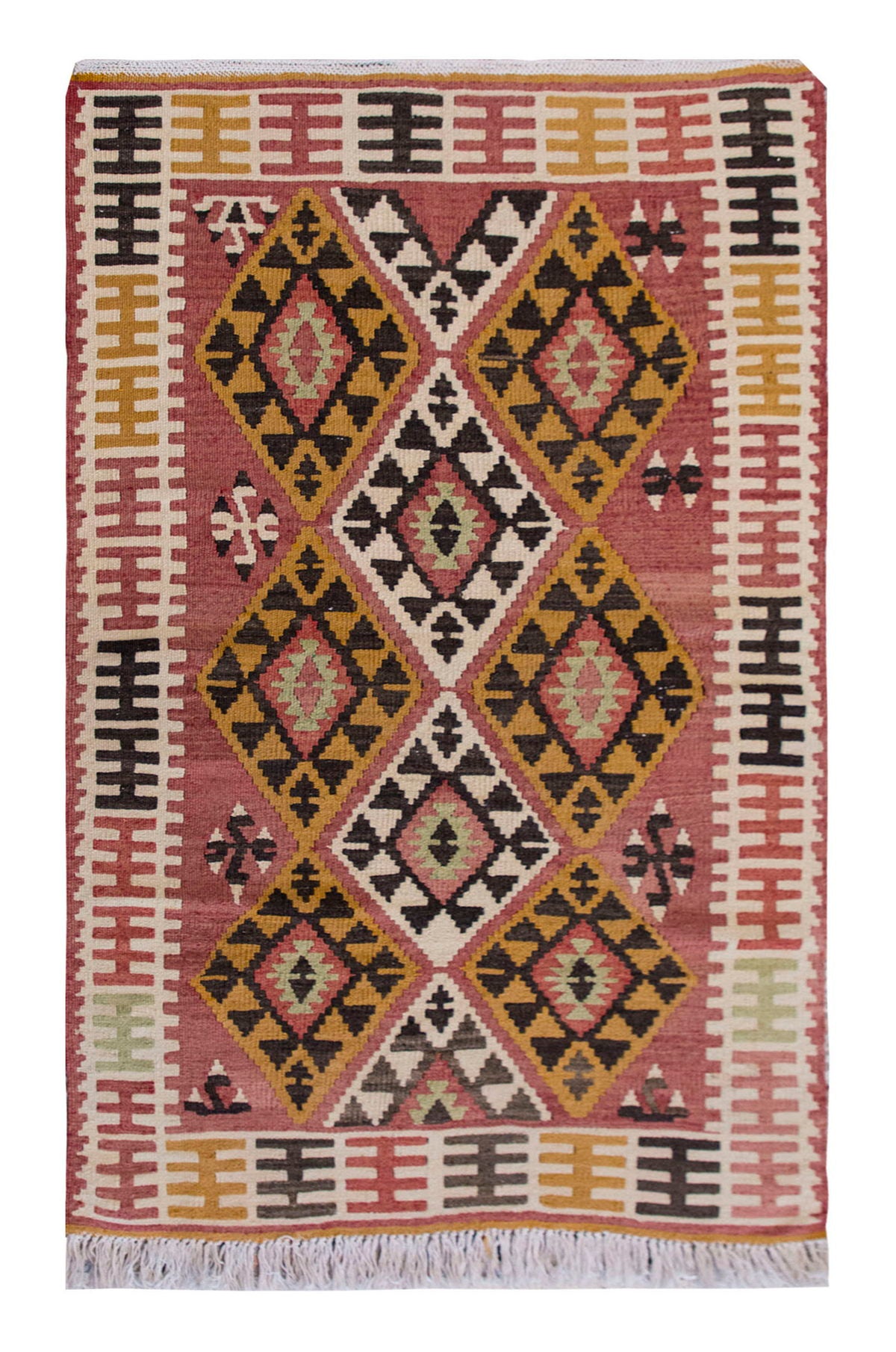 Vintage Turkish Rug, 4.7 x 2.11 ft Rug, 142 x 91 cm