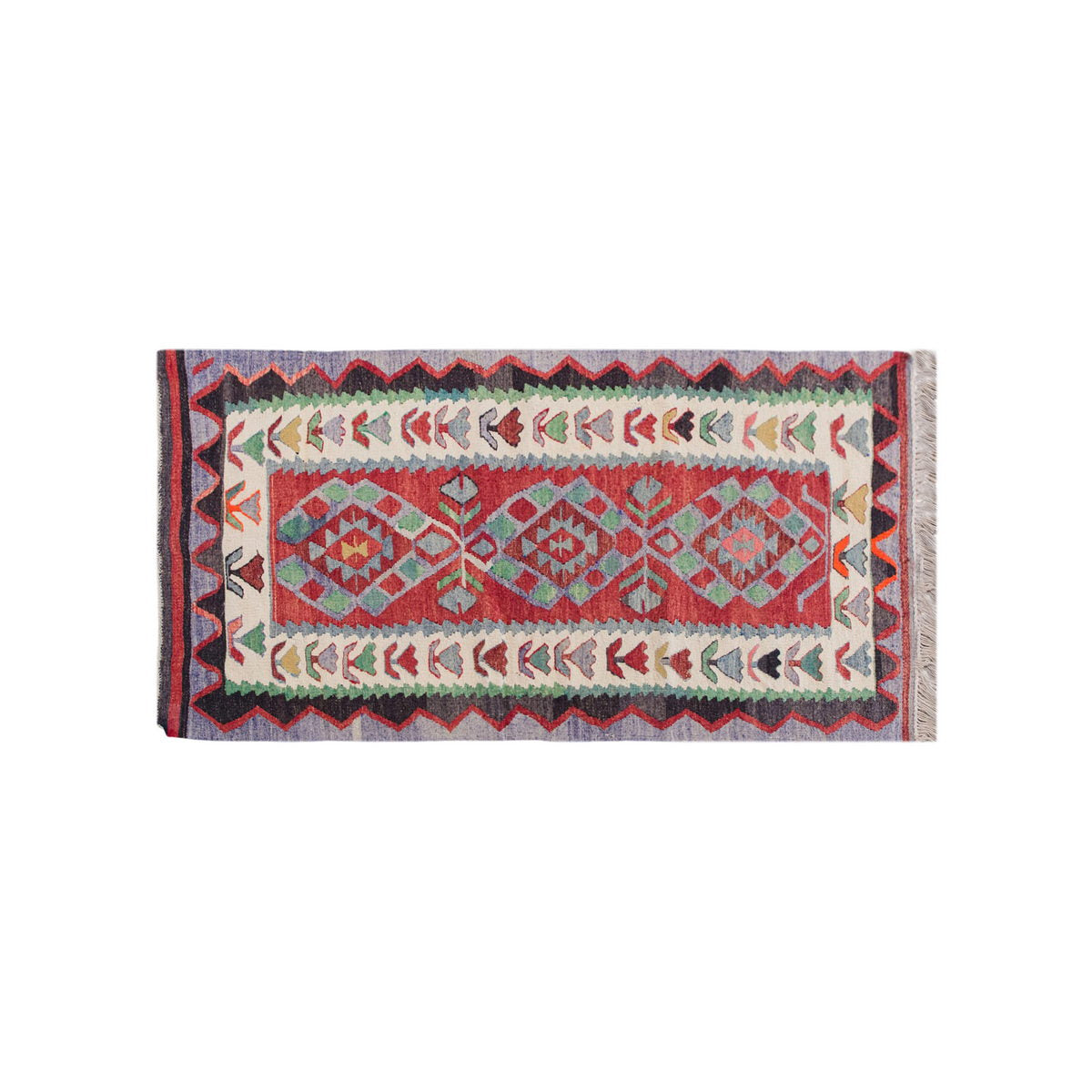Vintage Turkish Rug, 4.7 x 2.6 ft, 140 x 78 cm