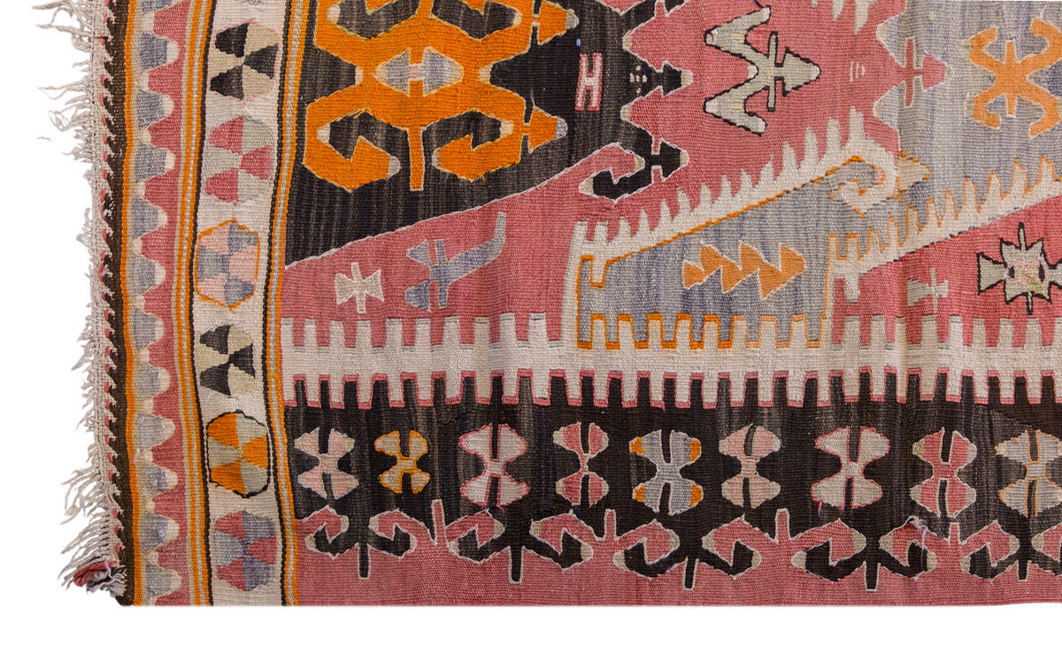 Vintage Turkish Rug, 4.7 x 3.4 ft Rug, 140 x 104 cm