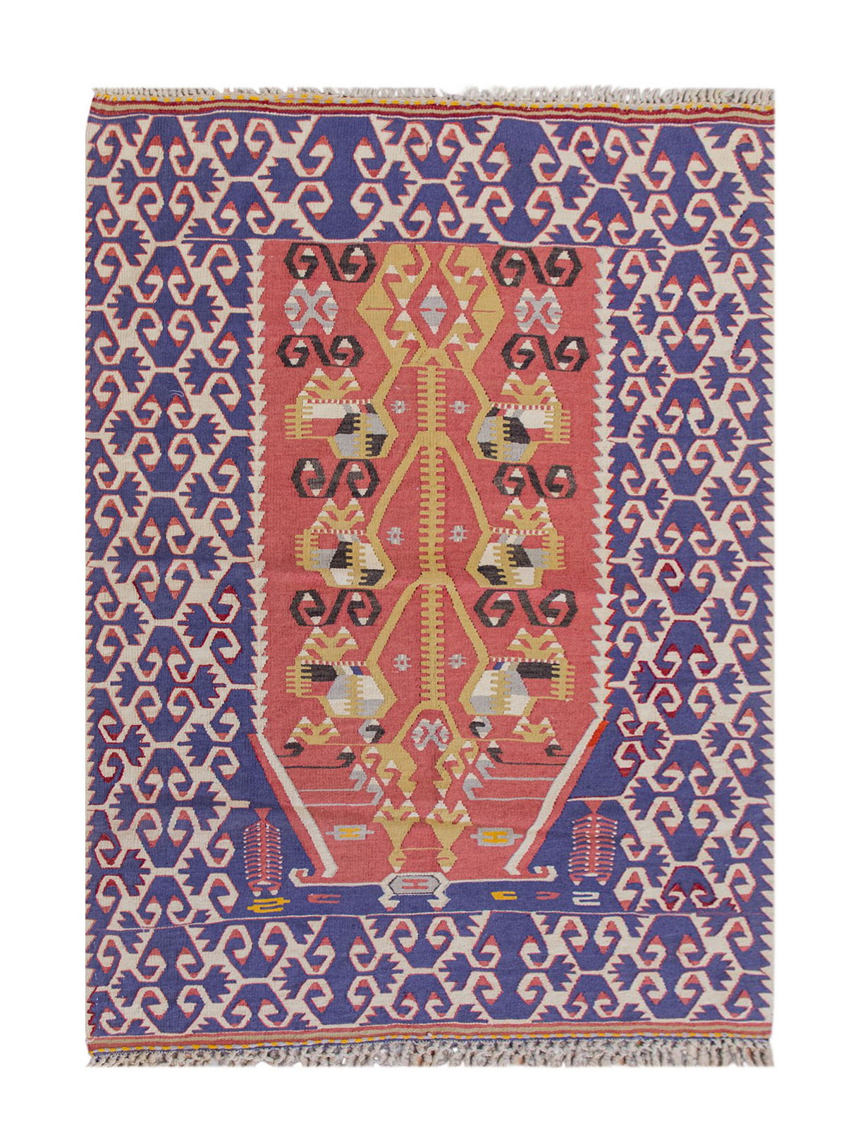 Vintage Turkish Rug, 4.7 x 3.6 ft, 142 x 107 cm