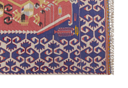 Vintage Turkish Rug, 4.7 x 3.6 ft, 142 x 107 cm