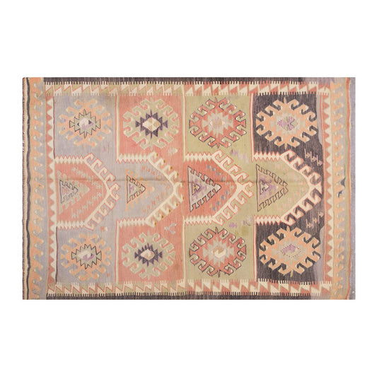 Vintage Turkish Rug, 4.7 x 6.9 ft Rug, 140 x 207 cm