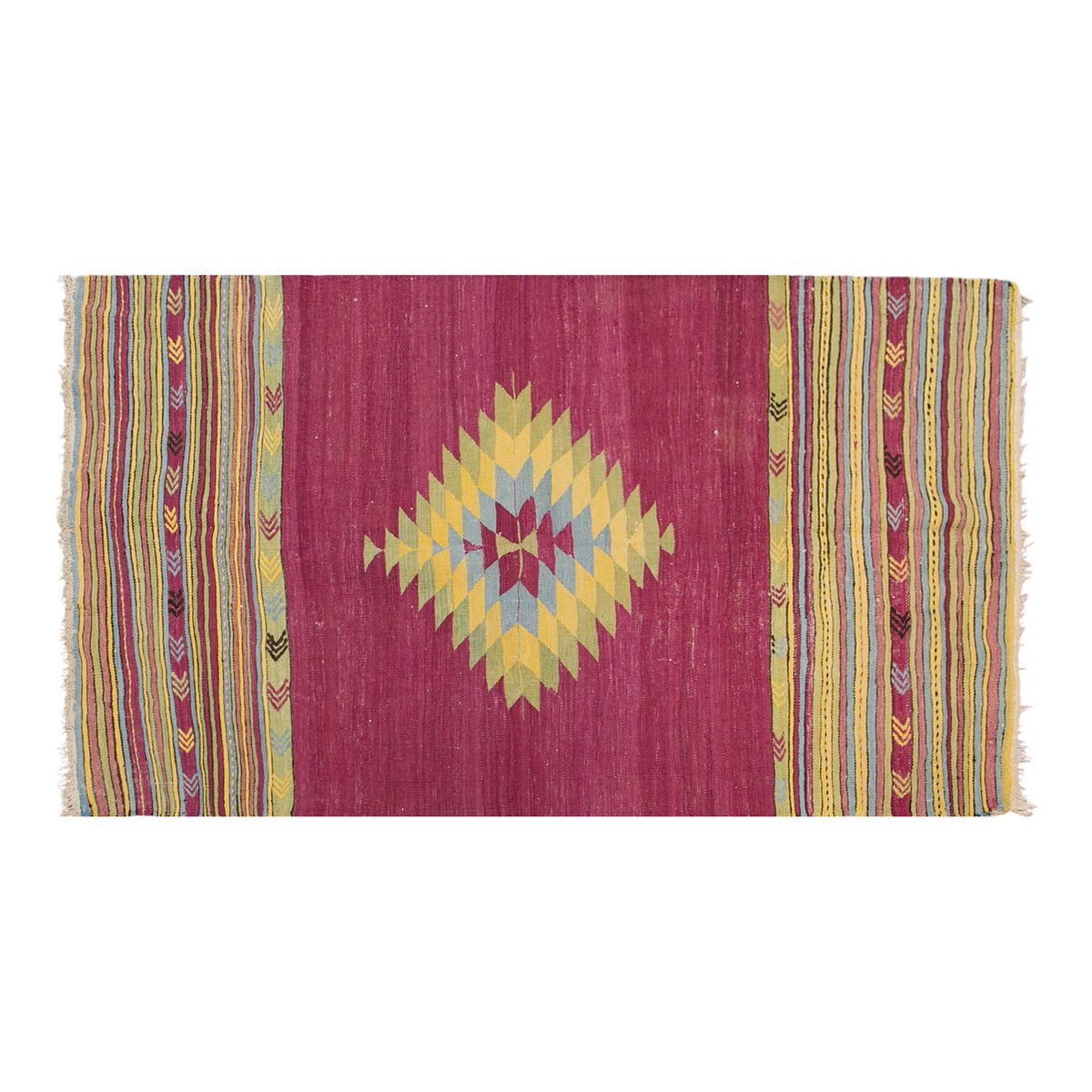 Vintage Turkish Rug, 4.7 x 7 ft, 140 x 215 cm