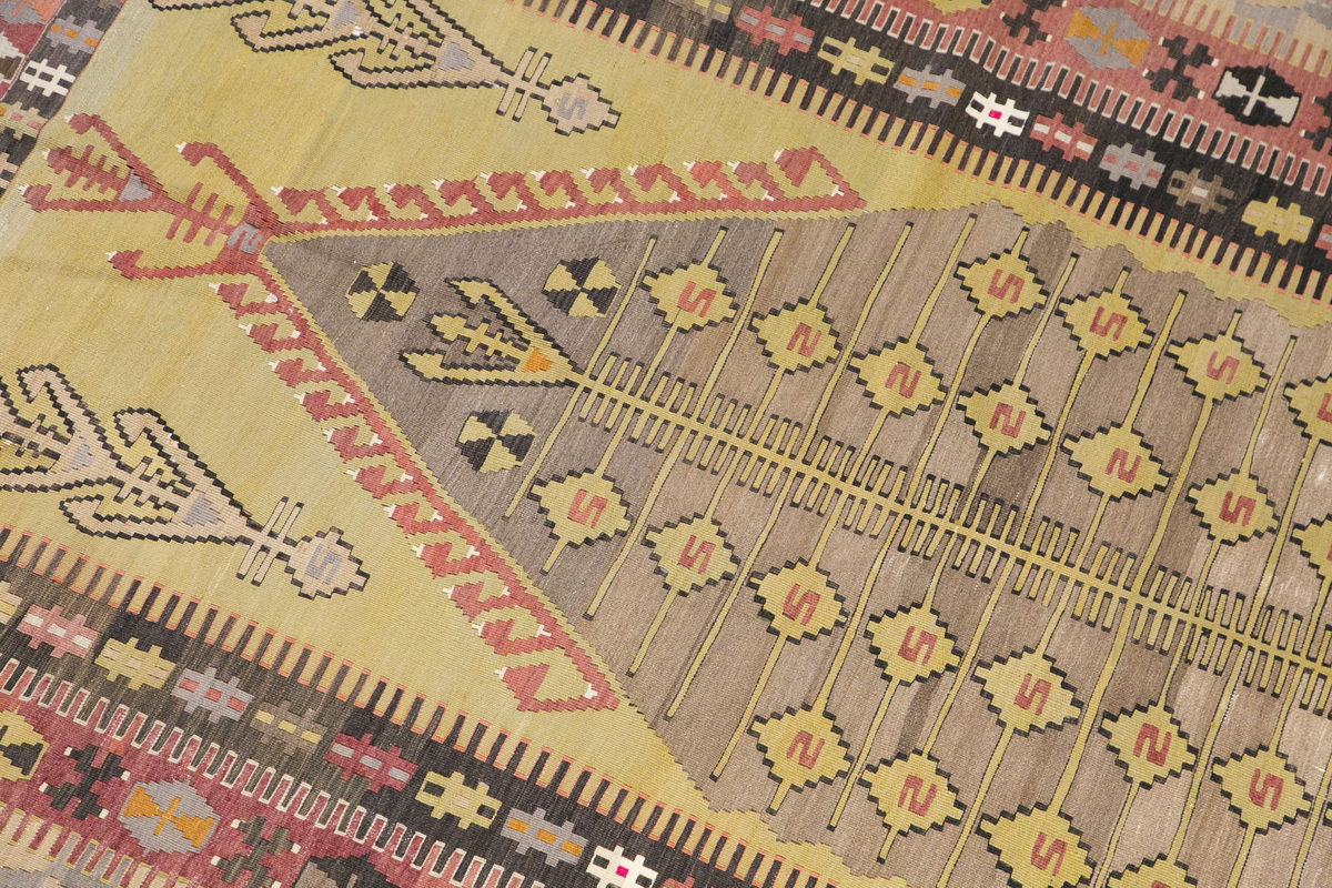 Vintage Turkish Rug, 4.8 x 10.3 ft, Vintage Rug, 143 x 314 cm