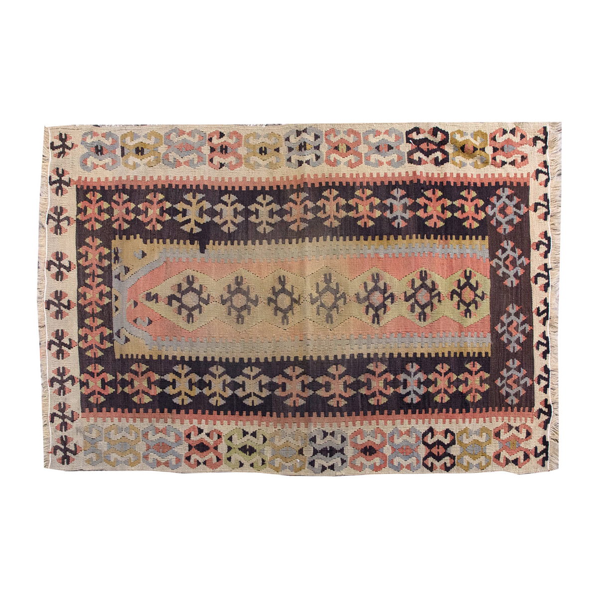Vintage Turkish Rug, 4.8 x 3 ft, 143 x 93 cm