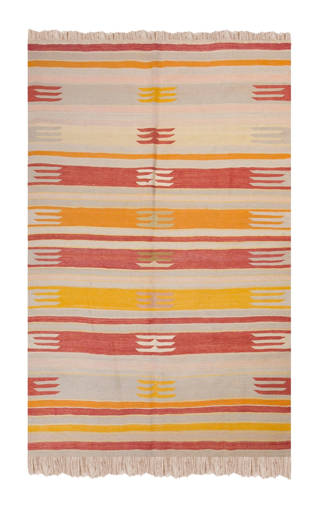 Vintage Turkish Rug, 4.8 x 6.10 ft Rug, 144 x 209 cm