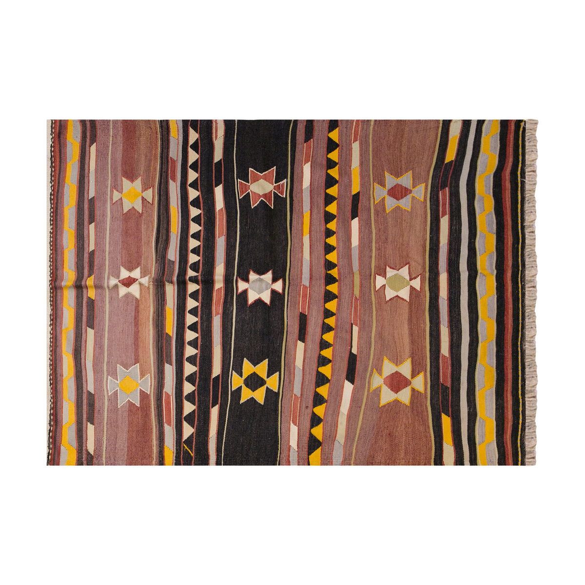 Vintage Turkish Rug, 4.8 x 6.6 ft, 144 x 200 cm