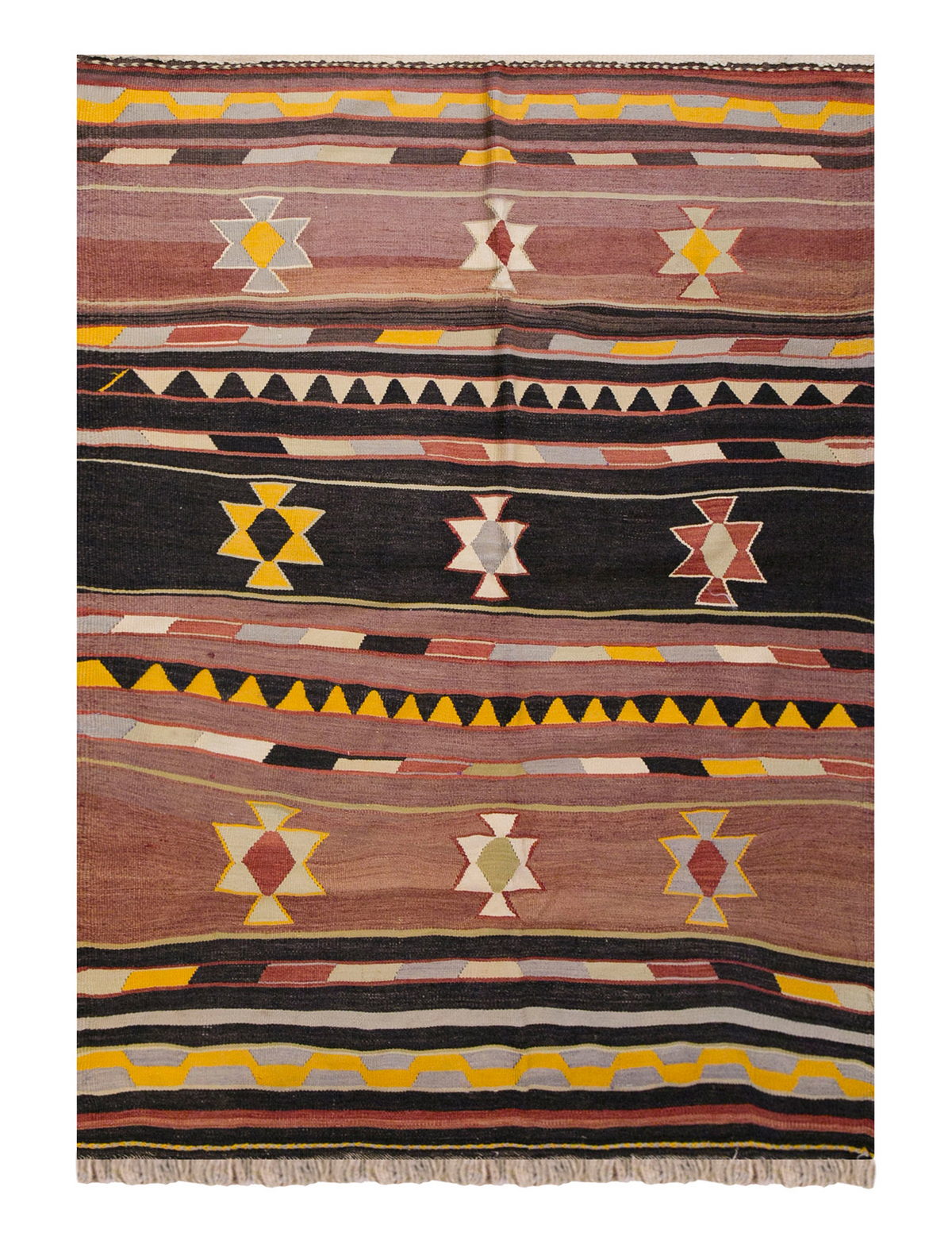 Vintage Turkish Rug, 4.8 x 6.6 ft, 144 x 200 cm