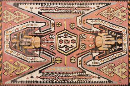 Vintage Turkish Rug, 4.8 x 7.1 ft, 143 x 217 cm