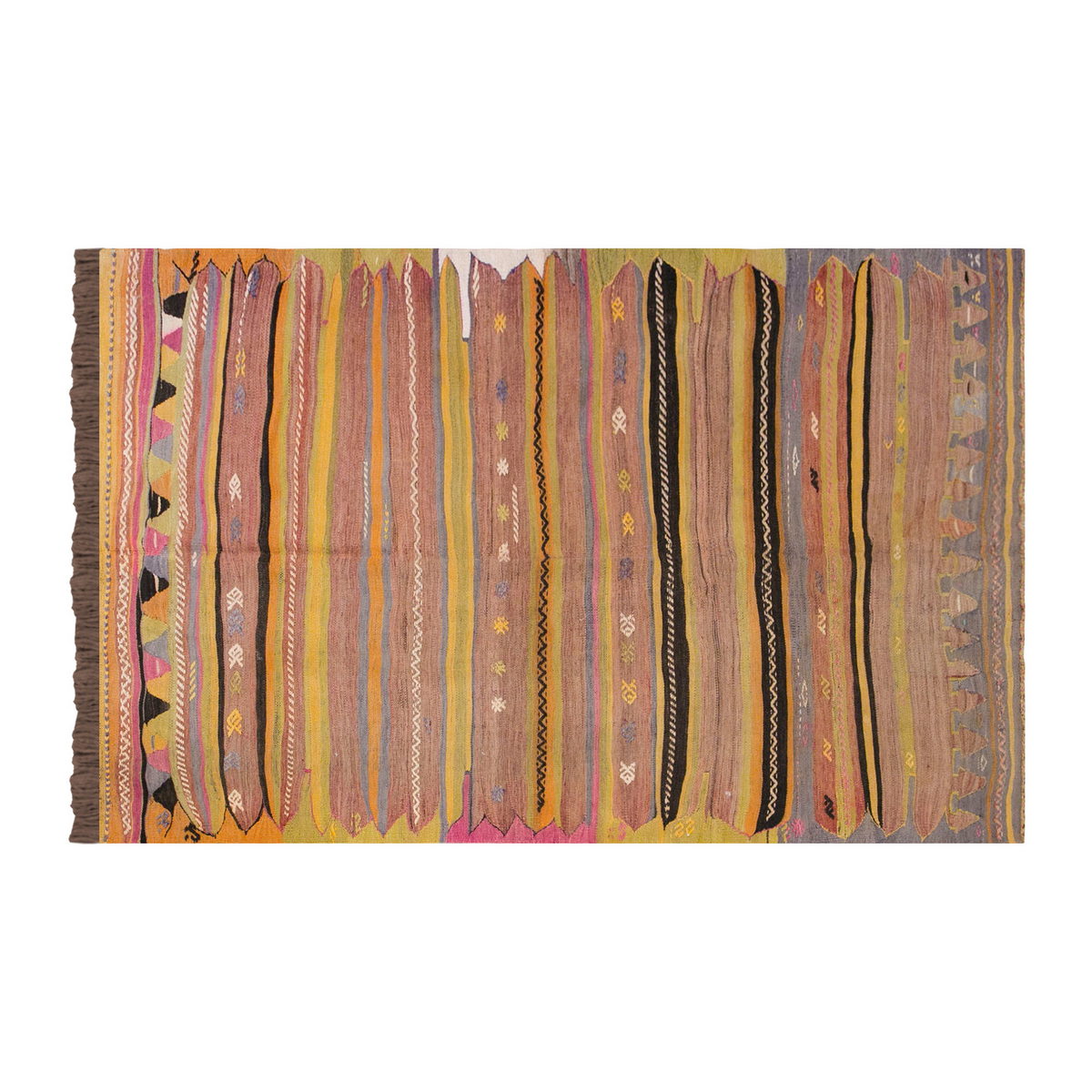 Vintage Turkish Rug, 4.8 x 7.2 ft Rug, 144 x 220 cm