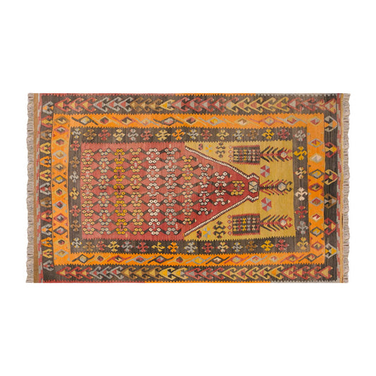 Vintage Turkish Rug, 4.8 x 7.4 ft, Vintage Rug, 143 x 224 cm
