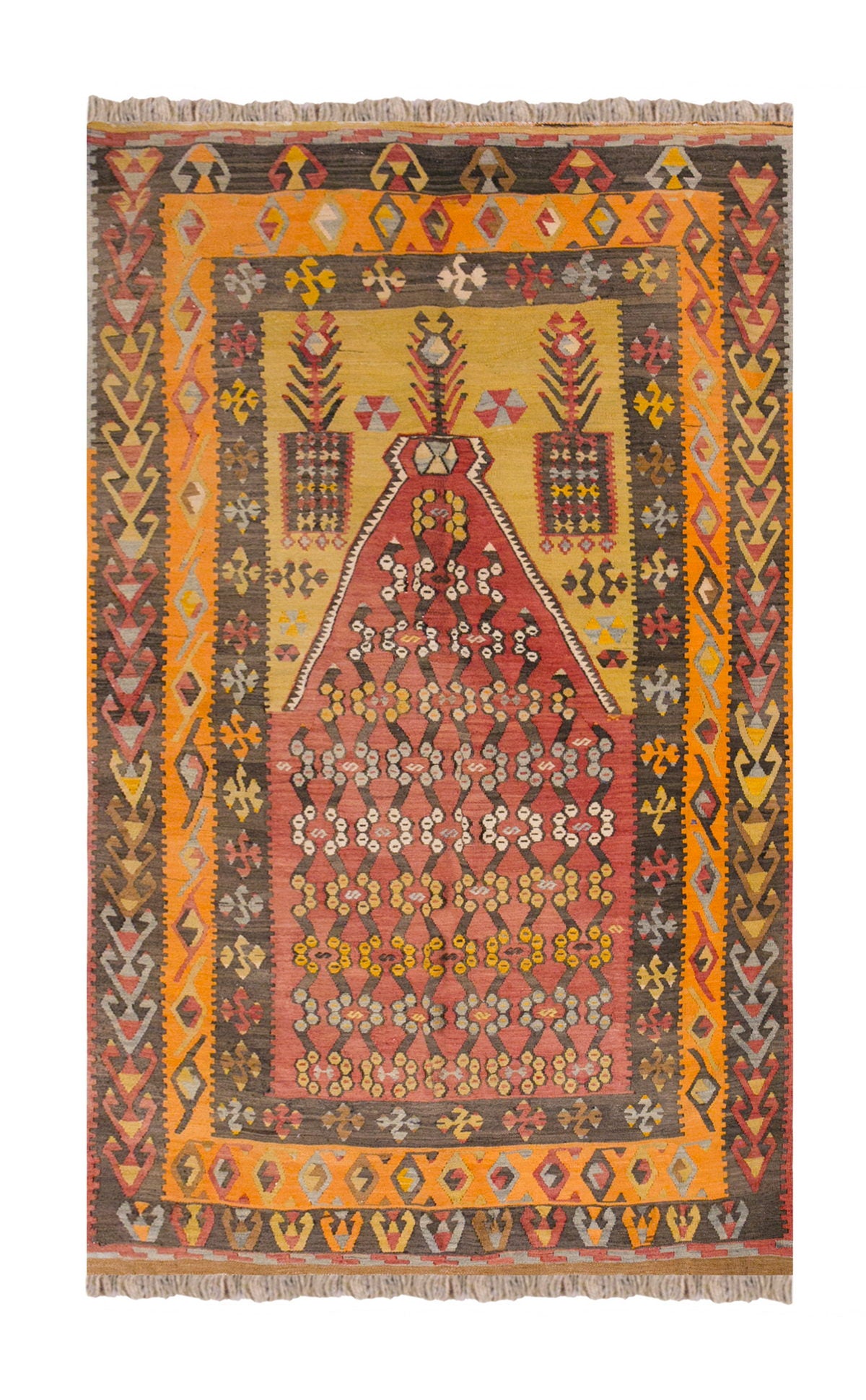 Vintage Turkish Rug, 4.8 x 7.4 ft, Vintage Rug, 143 x 224 cm