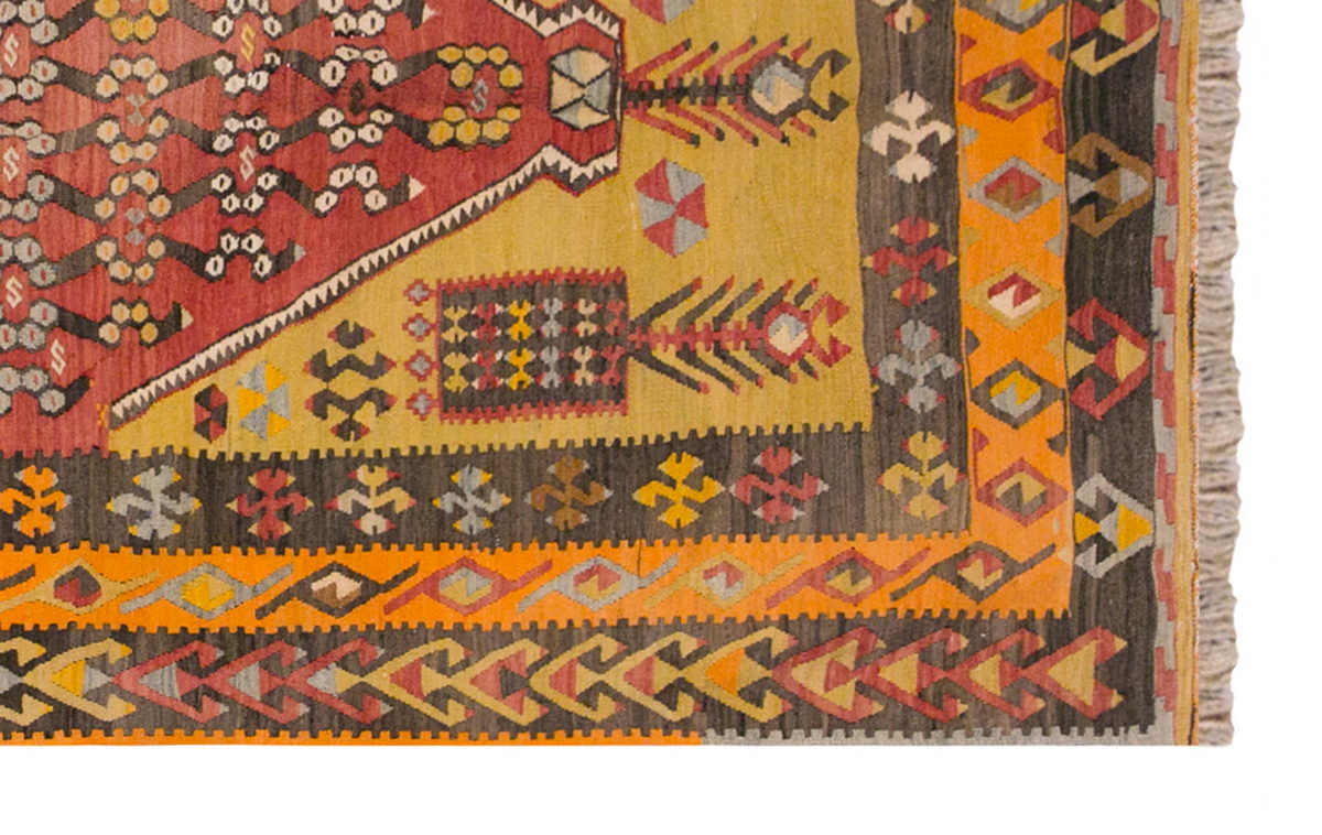 Vintage Turkish Rug, 4.8 x 7.4 ft, Vintage Rug, 143 x 224 cm