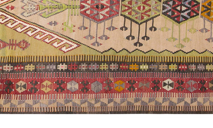 Vintage Turkish Rug, 4.8 x 7.6 ft, 144 x 230 cm