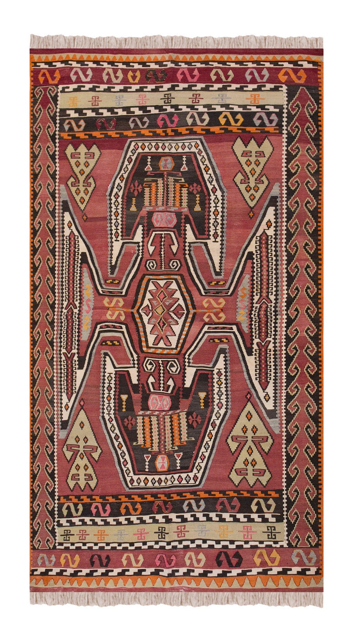 Vintage Turkish Rug, 4.8 x 8.8 ft, 143 x 266 cm