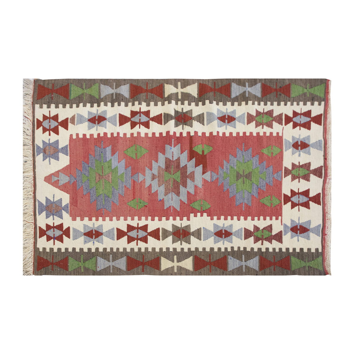 Vintage Turkish Rug, 4.9 x 6.4 ft Rug, 145 x 195 cm