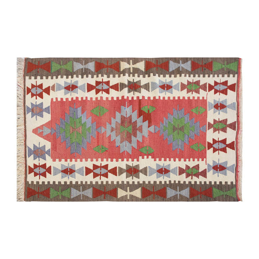 Vintage Turkish Rug, 4.9 x 6.4 ft Rug, 145 x 195 cm