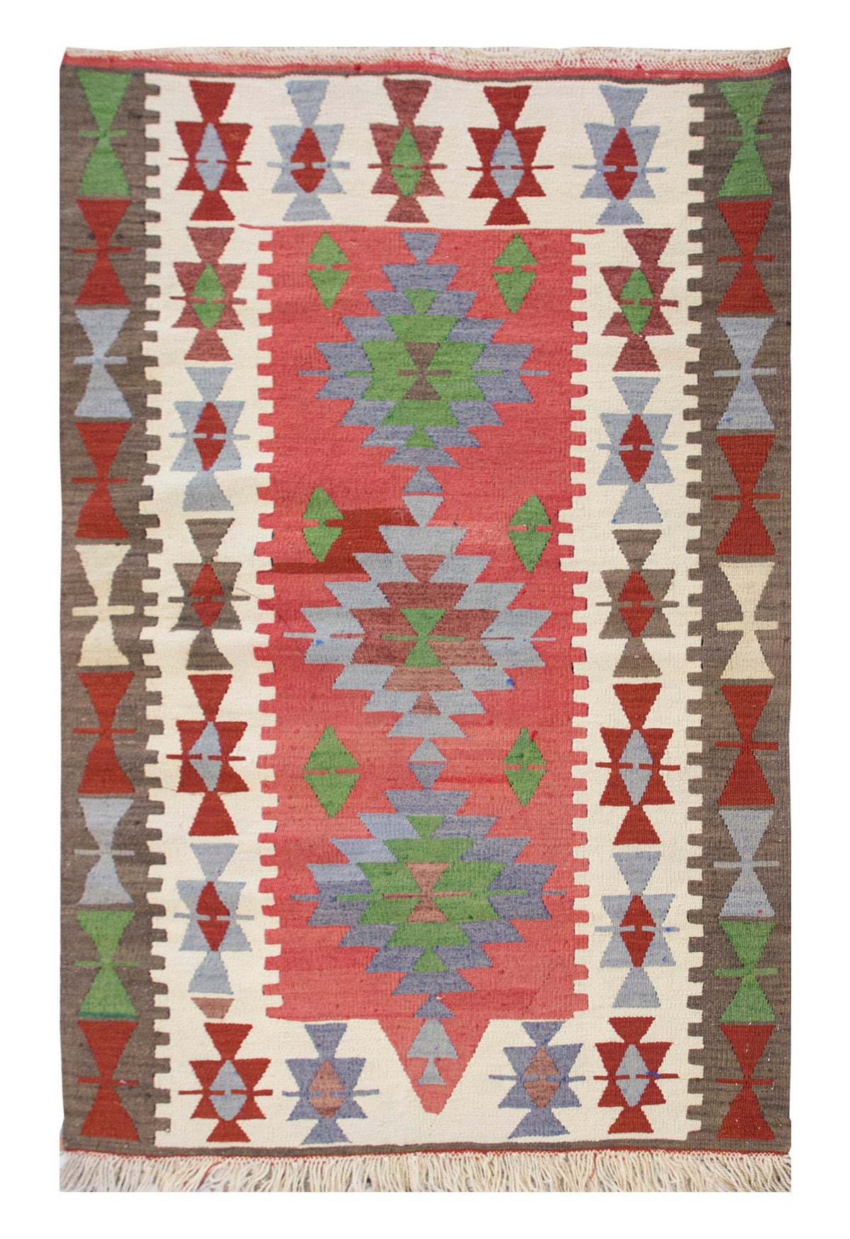 Vintage Turkish Rug, 4.9 x 6.4 ft Rug, 145 x 195 cm