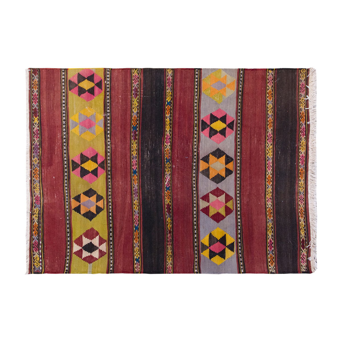 Vintage Turkish Rug, 4 x 2.10 ft Rug, 124 x 88 cm