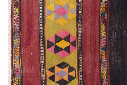 Vintage Turkish Rug, 4 x 2.10 ft Rug, 124 x 88 cm