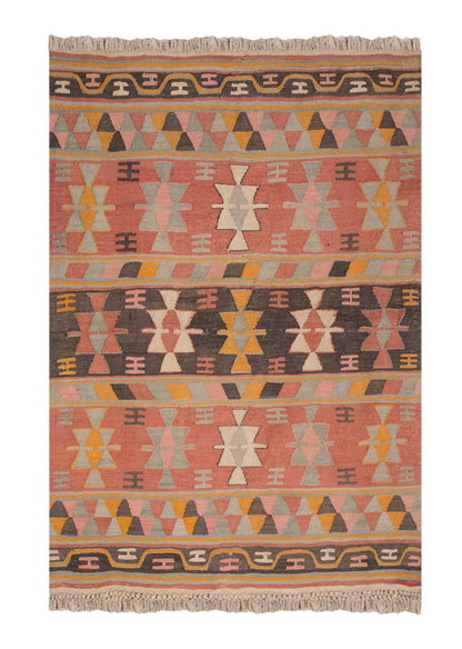 Vintage Turkish Rug, 4 x 4.9 ft Rug, 122 x 145 cm