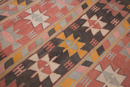 Vintage Turkish Rug, 4 x 4.9 ft Rug, 122 x 145 cm