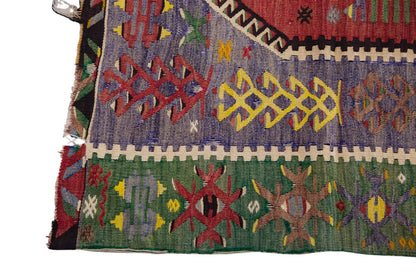 Vintage Turkish Rug, 4 x 5.6 ft Rug, 124 x 168 cm