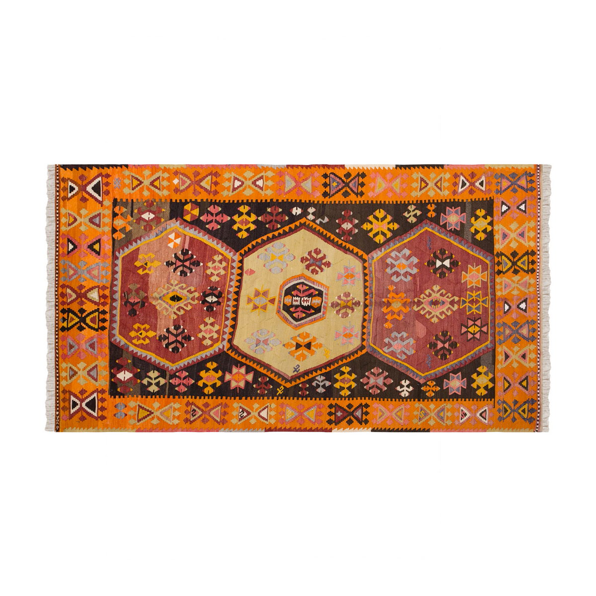 Vintage Turkish Rug, 4 x 6.10 ft, 122 x 210 cm