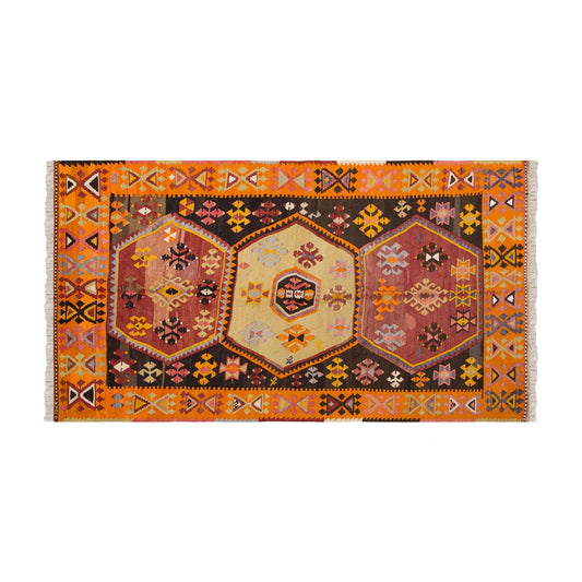Vintage Turkish Rug, 4 x 6.10 ft, 122 x 210 cm