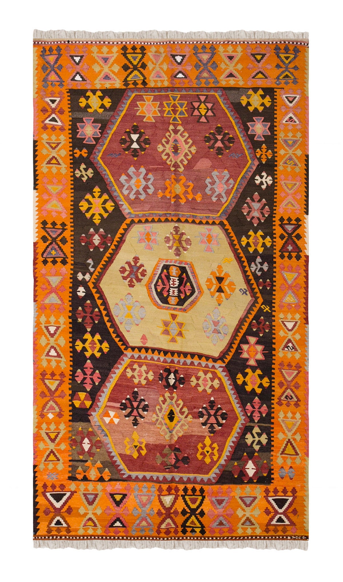 Vintage Turkish Rug, 4 x 6.10 ft, 122 x 210 cm