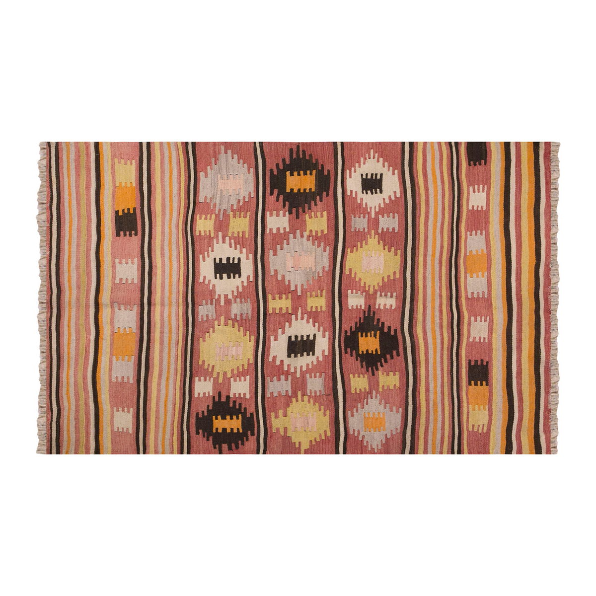 Vintage Turkish Rug, 4 x 6.2 ft, 122 x 190 cm