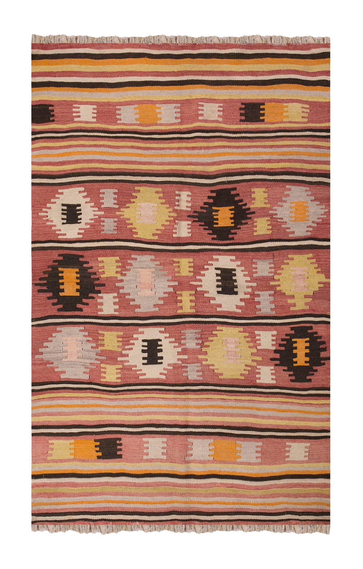 Vintage Turkish Rug, 4 x 6.2 ft, 122 x 190 cm